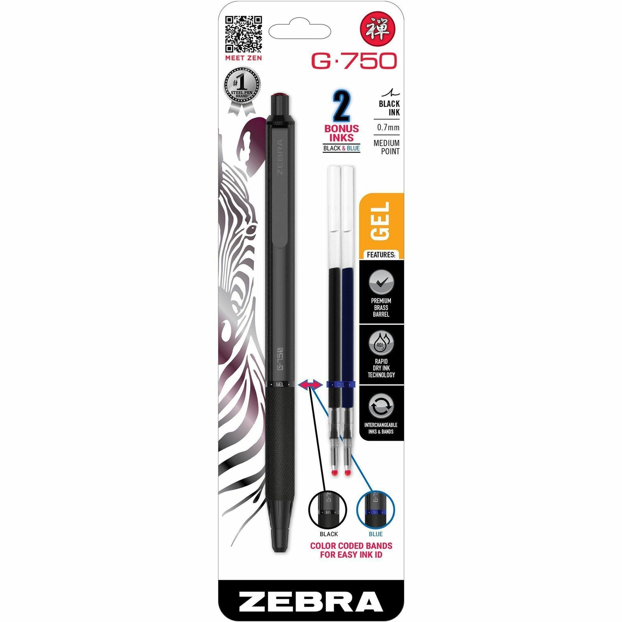 zebra-pen-g-750-gel-retractable-0-7mm-black-1pk-medium-pen-point-refillable-retractable-black-brass-barrel-1-pack-zeb49811_1